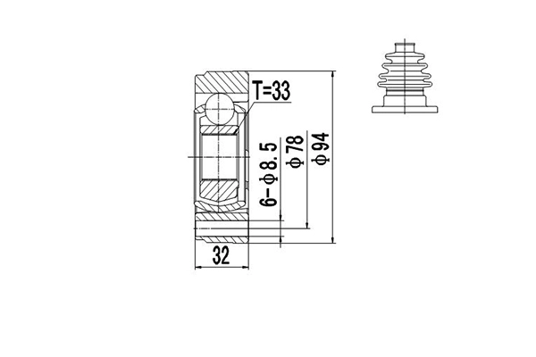 Комплект шруса DYNAMATRIX-KOREA DCV603004