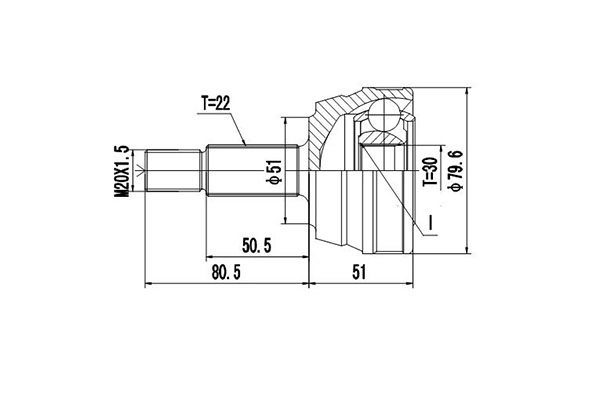 Комплект шруса DYNAMATRIX-KOREA DCV803007
