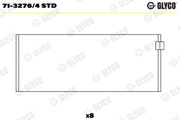 Вкладыши двигателя GLYCO 71-3276/4 STD