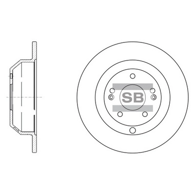 Диск тормозной задний HI-Q SD1072