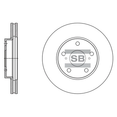 Диск тормозной передний HI-Q SD4078