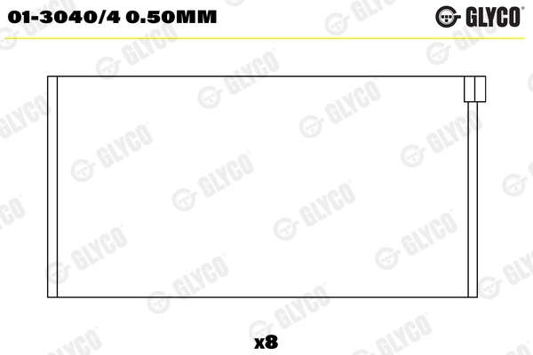Вкладыши двигателя GLYCO 01-3040/4 0.50MM