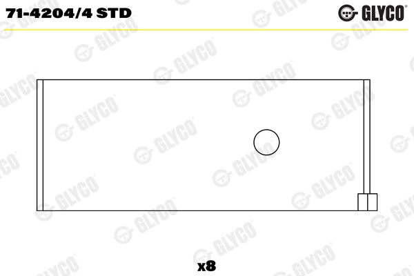 Вкладыши двигателя GLYCO 71-4204/4 STD