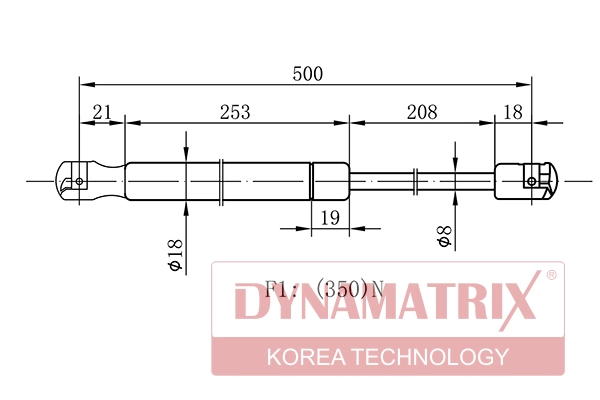 Амортизатор багажника DYNAMATRIX-KOREA DGS6054BG