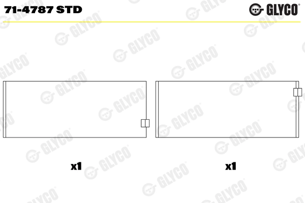 Шатунный подшипник GLYCO 71-4787 STD