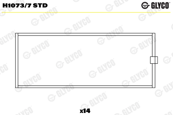 Подшипник коленвала GLYCO H1073/7 STD