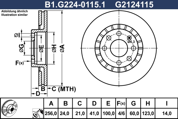 Диск тормозной GALFER B1-G224-0115-1