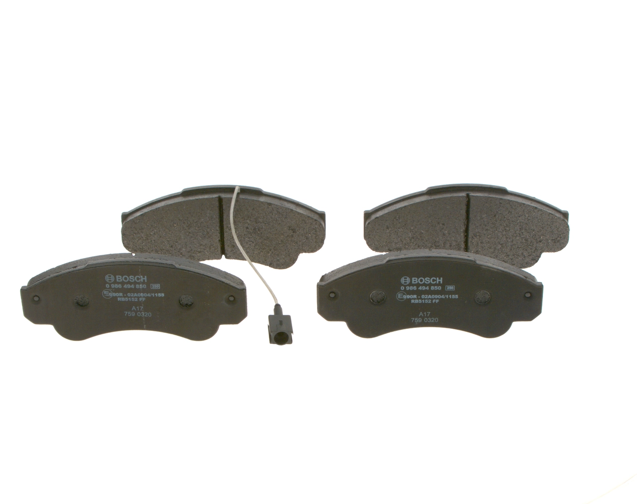 Дисковые тормозные колодки комплект BOSCH 0986494850