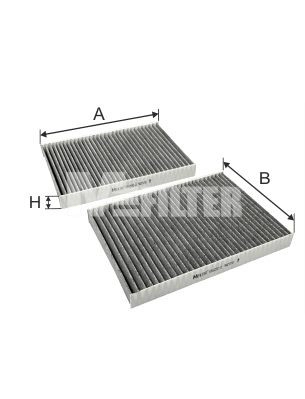 K 9122c-2 фильтр салона угольный MFILTER K9122C-2