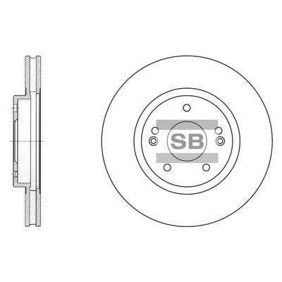 Диск тормозной передний HI-Q SD1060