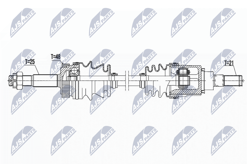 Полуось NTY NPW-NS-076