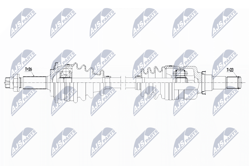 Полуось toyota yaris 1.01.3 06-11 мкпп левая NTY NPW-TY-115