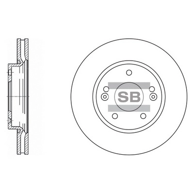 Диск тормозной передний HI-Q SD1019