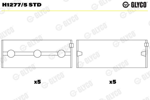 Вкладыши двигателя GLYCO H1277/5 STD