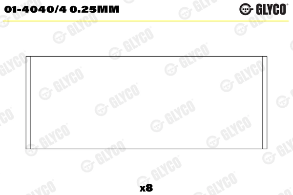 Вкладыши двигателя GLYCO 01-4040/4 0.25MM