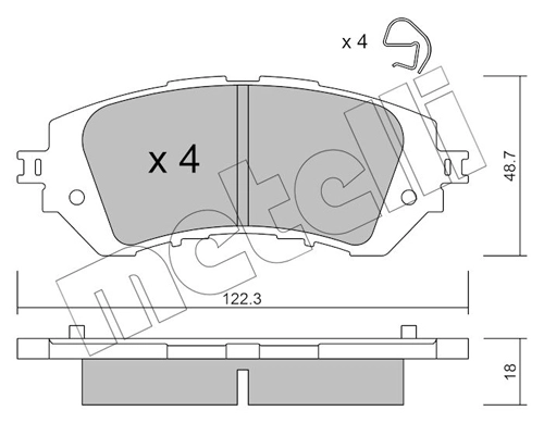 К-т дисков. тормоз. колодок METELLI 22-1219-0