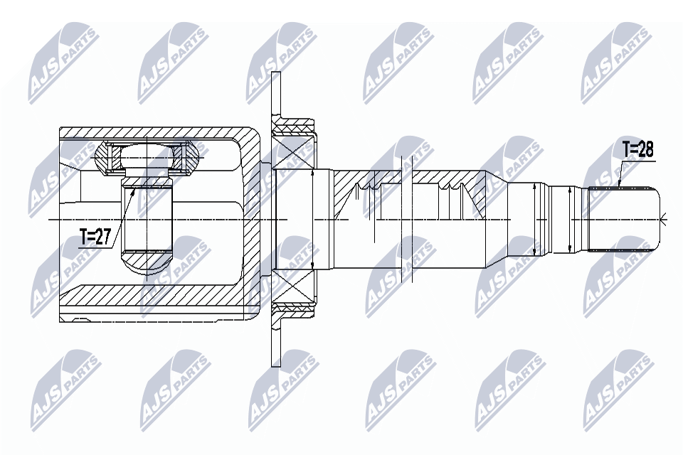 Шрус volvo s60ii/v60 2.0t3/t5 14-17 /првый NTY NPW-VV-092