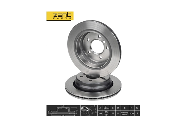 Диск тормозной задний ZENTPARTS Z06074