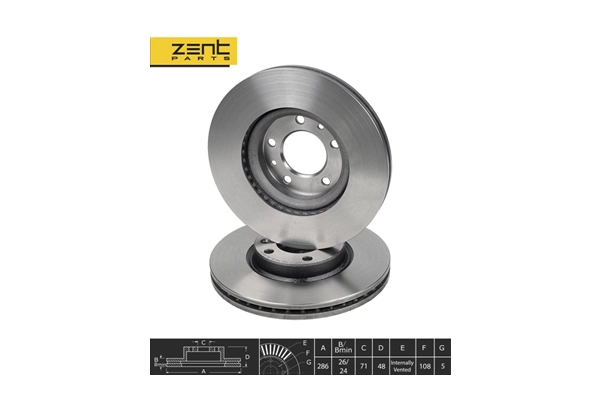Диск тормозной передний ZENTPARTS Z06117