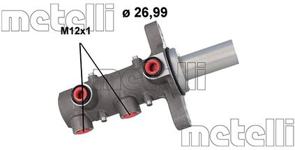 Главный тормозной цилиндр METELLI 05-1168