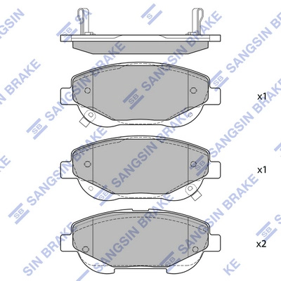 Колодки дисковые передние HI-Q SP1579