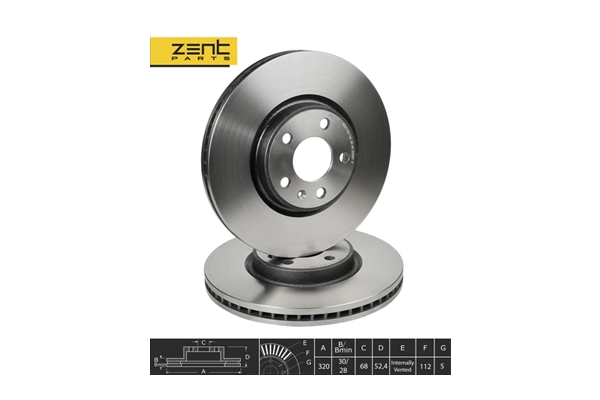 Диск тормозной передний ZENTPARTS Z06059