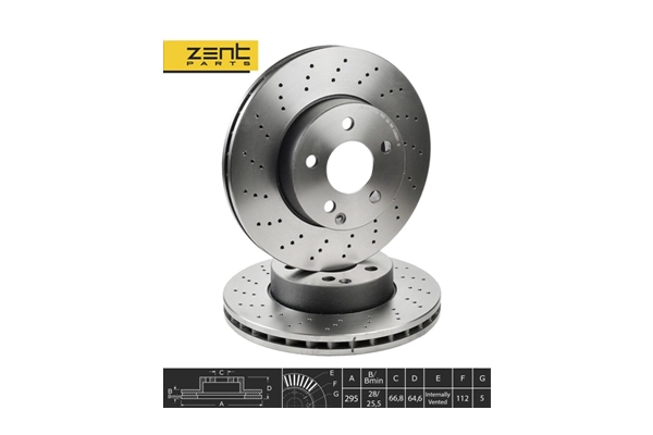 Диск тормозной передний ZENTPARTS Z06086