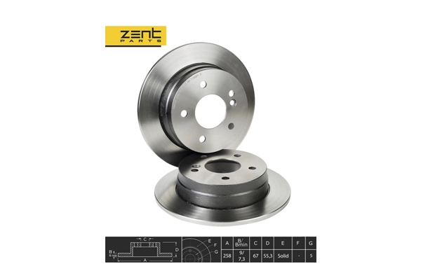 Диск тормозной задний ZENTPARTS Z06137