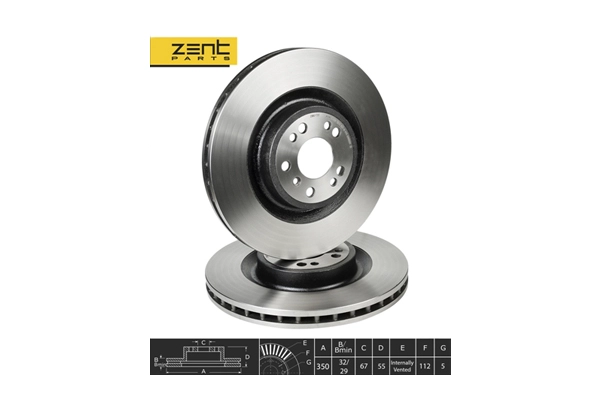 Диск тормозной передний ZENTPARTS Z06159