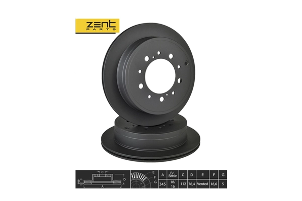 Диск тормозной задний ZENTPARTS Z06262