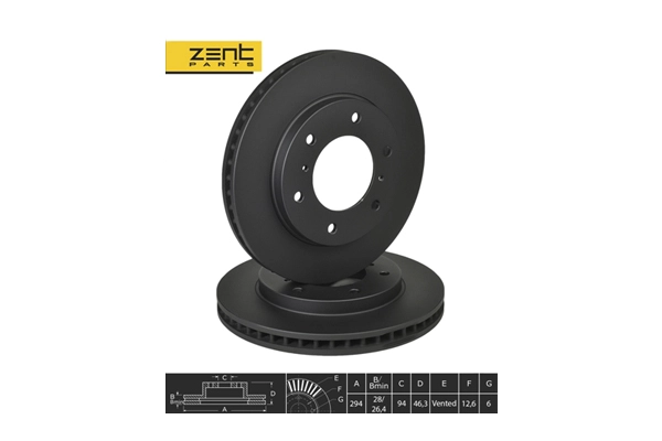 Диск тормозной передний ZENTPARTS Z06278