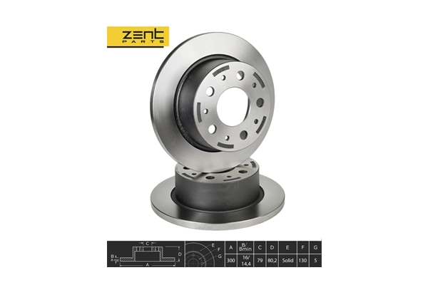 Диск тормозной задний ZENTPARTS Z06076