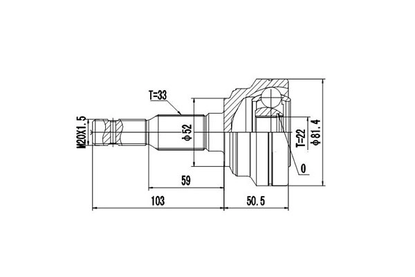 К-кт шруса 513627 opel astra g 1.4/1.6/1.7td 98-. DYNAMATRIX-KOREA DCV844030