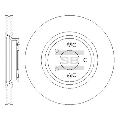 Диск тормозной HI-Q SD1075