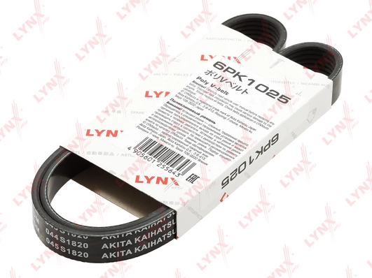 Ремень ручейковый LYNXAUTO 6PK1025