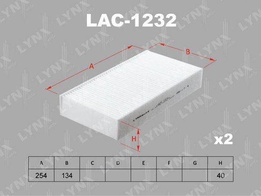 Салонный фильтр LYNXAUTO LAC-1232