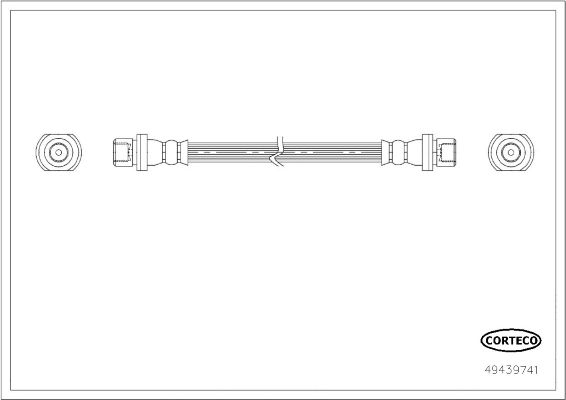 Brake hose CORTECO 49439741