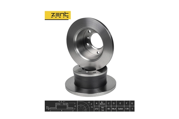 Z06027 диск тормозной задний ZENTPARTS Z06027