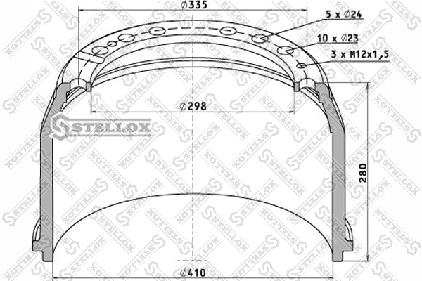 Тормозной барабан STELLOX 85-00030-SX