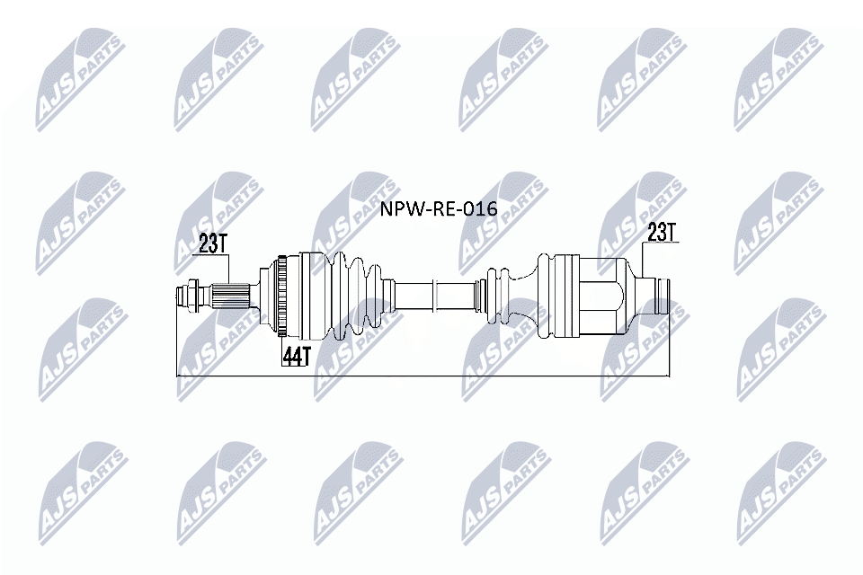 Полуось renault clio ii 1.5dci 01- kangoo 1.5dci 02- правая NTY NPW-RE-016