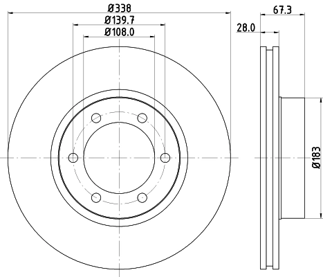 Диск тормозной DON PCD13412