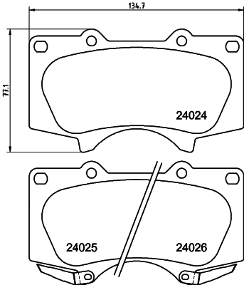 Комплект колодок для дисковых тормозов DON PCP1122