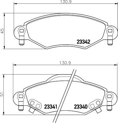 Комплект колодок для дисковых тормозов DON PCP1291