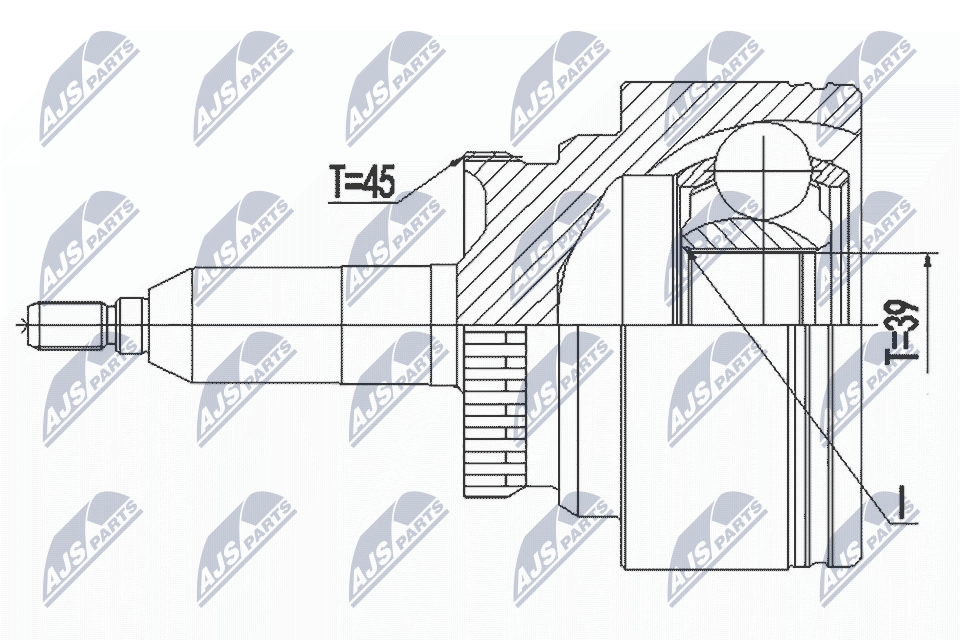 Шрус наружн. к-кт ford f150 09- lincoln mark lt 09- /przedni/ NTY NPZ-FR-055