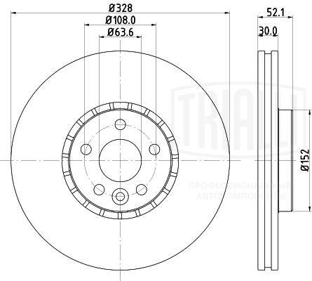 Диск тормозной TRIALLI DF 106115