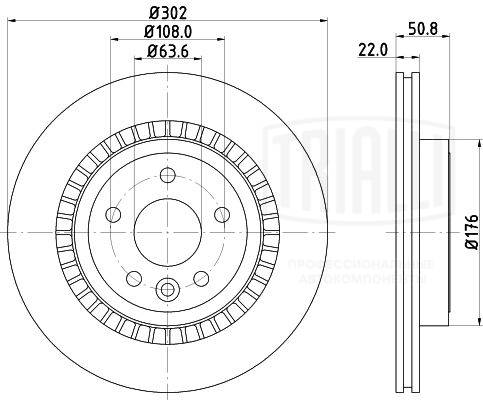Диск тормозной TRIALLI DF 106116