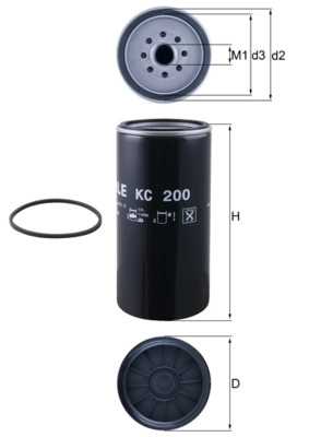 Фильтр топливный MAHLE/KNECHT KC200