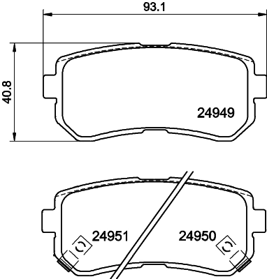 Колодки тормозные дисковые комплект HELLA/BEHR/PAGID 8DB355029-711