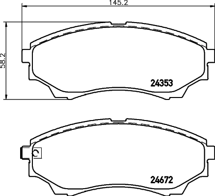 Колодки тормозные дисковые комплект HELLA/BEHR/PAGID 8DB355028-491