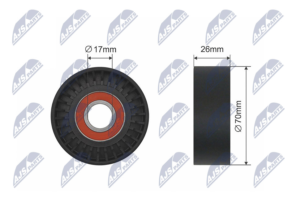 Ролик ручейкового ремня mercedes sprinter 3.5-t (906) sprinter 3-t (906) sprinter 4.6-t (906) spr NTY RNK-ME-008